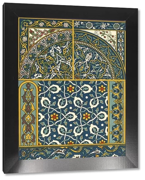 Turkish glazed ceramic designs, (1898). Creator: Unknown