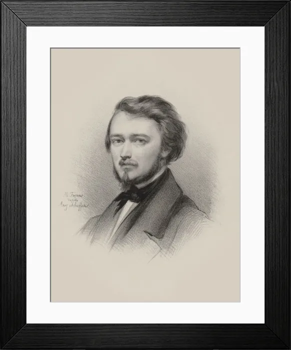 Framed Print : Portrait of the violinist and composer Hubert Leonard (1819-1890), 1850. Creator: Fajans
