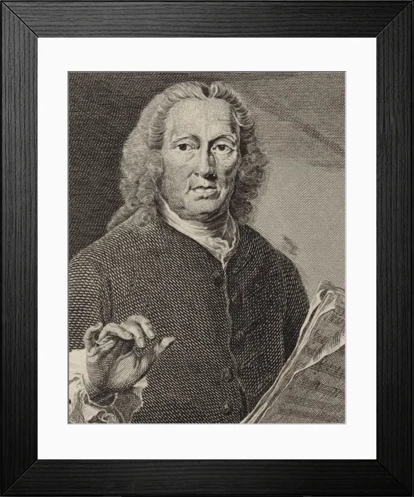 Framed Print : Portrait of the singer and composer Richard Leveridge (1670-1758), 1793. Creator: Saunders Framed Print : Portrait of the singer and composer Richard Leveridge (1670-1758), 1793. Creator: Saunders