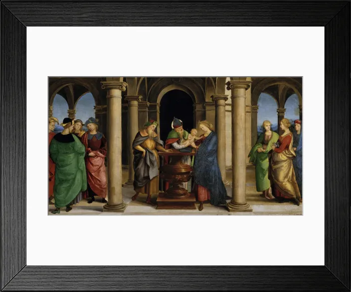 Framed Print : Presentation at the Temple (Predella Panel of the Oddi Altarpiece), 1503. Creator Framed Print : Presentation at the Temple (Predella Panel of the Oddi Altarpiece), 1503. Creator