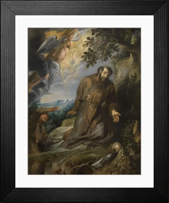 Framed Print : Saint Francis receiving the Stigmata, ca 1630-1634. Creator: Rubens, Pieter Paul (1577-1640) Framed Print : Saint Francis receiving the Stigmata, ca 1630-1634. Creator: Rubens, Pieter Paul (1577-1640)