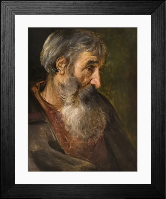 Framed Print : The head of an old bearded man. Creator: Vos, Maerten, de (1532-1603) Framed Print : The head of an old bearded man. Creator: Vos, Maerten, de (1532-1603)