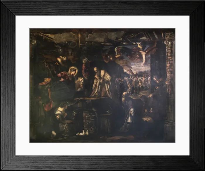 Framed Print : The Adoration of the Magi, 1582. Creator: Tintoretto, Jacopo (1518-1594) Framed Print : The Adoration of the Magi, 1582. Creator: Tintoretto, Jacopo (1518-1594)