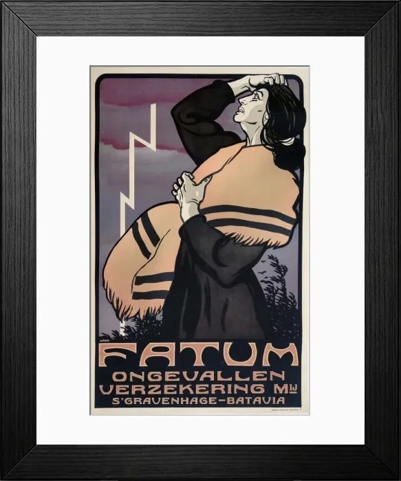 Framed Print : Fatum Verzekering, c. 1900. Creator: Hahn, Albert Pieter (1877-1918) Framed Print : Fatum Verzekering, c. 1900. Creator: Hahn, Albert Pieter (1877-1918)