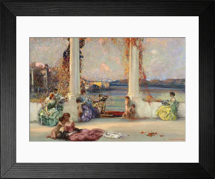 Framed Print : The Embarkation for Cythera. Creator: Tavernier, Andrea (1858-1932) Framed Print : The Embarkation for Cythera. Creator: Tavernier, Andrea (1858-1932)