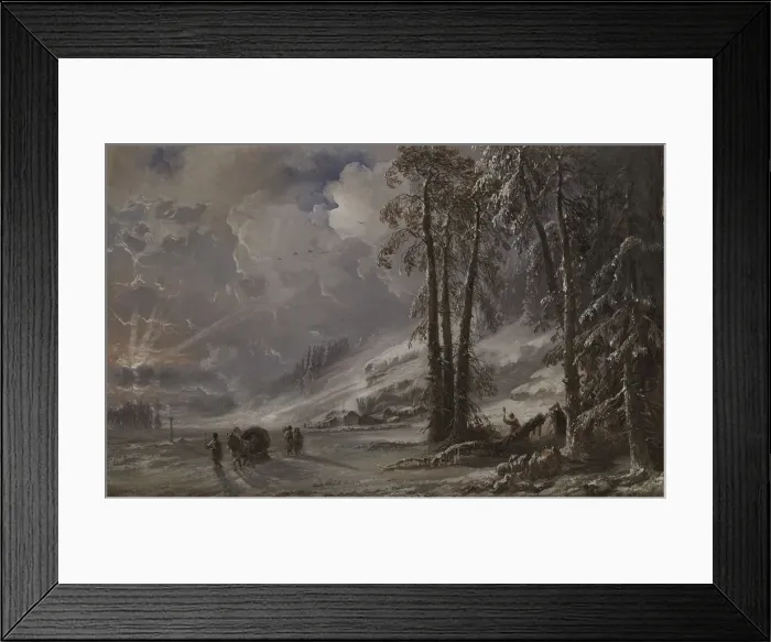Framed Print : Forest at the foot of the Ural Mountains, 1872. Creator: Bossoli, Carlo (1815-1884) Framed Print : Forest at the foot of the Ural Mountains, 1872. Creator: Bossoli, Carlo (1815-1884)
