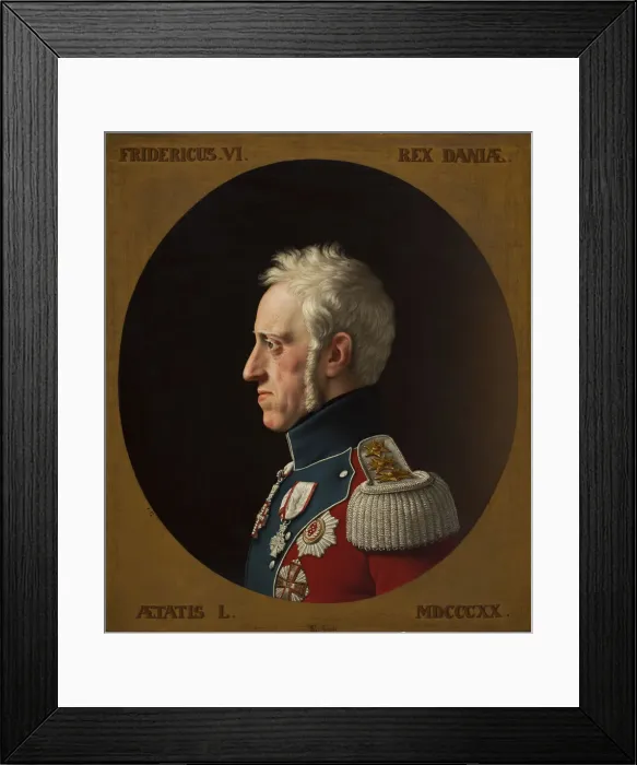 Framed Print : Portrait of Frederick VI of Denmark (1768-1839), 1839. Creator: Eckersberg, Christoffer-Wilhelm Framed Print : Portrait of Frederick VI of Denmark (1768-1839), 1839. Creator: Eckersberg, Christoffer-Wilhelm