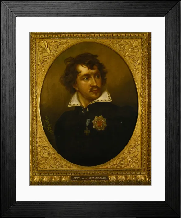 Framed Print : Portrait of Ludwig I of Bavaria (1786-1868), 1821-1822. Creator: Stieler, Joseph Karl (1781-1858) Framed Print : Portrait of Ludwig I of Bavaria (1786-1868), 1821-1822. Creator: Stieler, Joseph Karl (1781-1858)