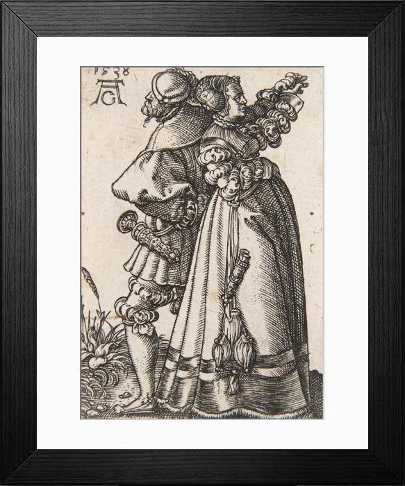Framed Print : From the series The Small Wedding Dancers, 1538. Creator: Aldegrever Framed Print : From the series The Small Wedding Dancers, 1538. Creator: Aldegrever