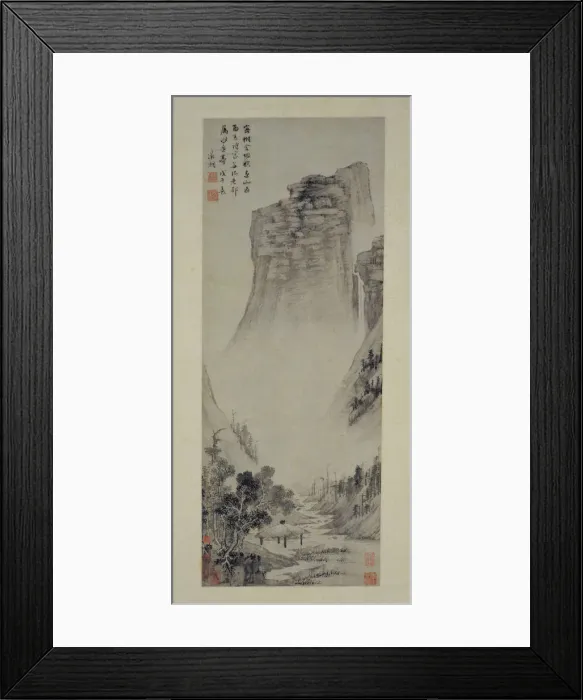 Framed Print : Poetic thoughts in a riverside pavilion, 1558. Creator: Wen Zhengming (1470-1559) Framed Print : Poetic thoughts in a riverside pavilion, 1558. Creator: Wen Zhengming (1470-1559)