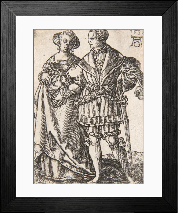 Framed Print : From the series The Small Wedding Dancers, 1538. Creator: Aldegrever Framed Print : From the series The Small Wedding Dancers, 1538. Creator: Aldegrever