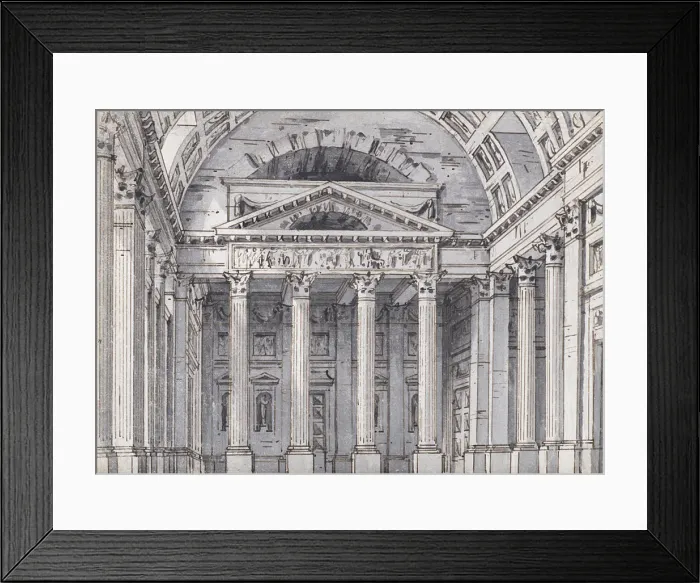 Framed Print : Stage design for the opera Belisario by Gaetano Donizetti, 1820s. Creator: Gonzaga Framed Print : Stage design for the opera Belisario by Gaetano Donizetti, 1820s. Creator: Gonzaga