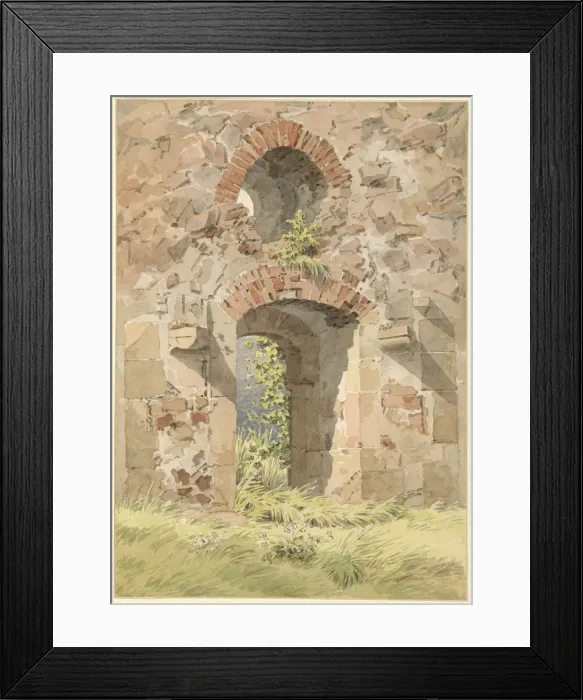 Framed Print : Ruin of the Monastery of the Holy Cross, Meissen, 1824. Creator: Friedrich, Caspar David Framed Print : Ruin of the Monastery of the Holy Cross, Meissen, 1824. Creator: Friedrich, Caspar David