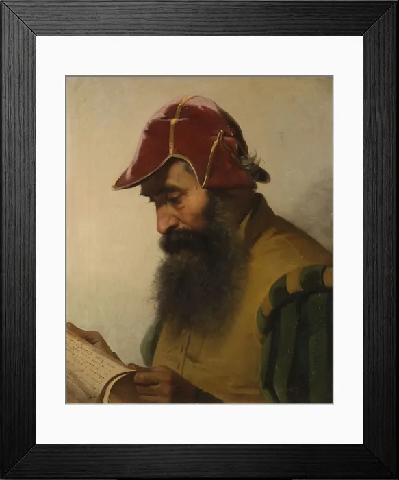Framed Print : Benvenuto Cellini reading his manuscript. Creator: Sala, Eliseo (1813-1879) Framed Print : Benvenuto Cellini reading his manuscript. Creator: Sala, Eliseo (1813-1879)