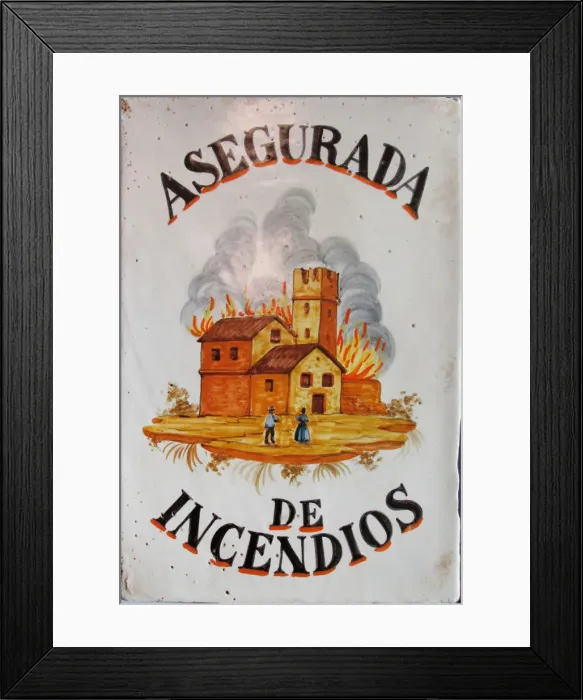 Framed Print : Asegurada de incendios, Second Half of the 19th cen Creator: Anonymous Framed Print : Asegurada de incendios, Second Half of the 19th cen Creator: Anonymous