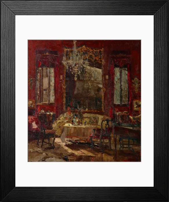 Framed Print : Red room, c. 1922. Creator: Ciardi, Emma (1879-1933) Framed Print : Red room, c. 1922. Creator: Ciardi, Emma (1879-1933)