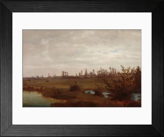 Framed Print : November (Swamps on the Sile), 1870s. Creator: Ciardi, Guglielmo (1842-1917) Framed Print : November (Swamps on the Sile), 1870s. Creator: Ciardi, Guglielmo (1842-1917)