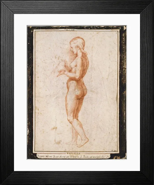 Framed Print : Young female figure in profile, ca 1517. Creator: Raphael (Raffaello Sanzio da Urbino)
