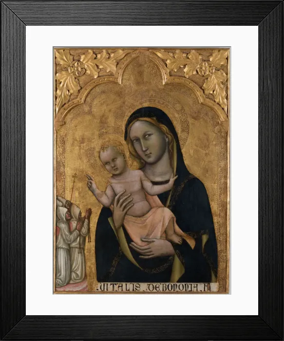 Framed Print : Virgin of the Flagellants, ca 1350. Creator: Vitale da Bologna (ca 1308-1369) Framed Print : Virgin of the Flagellants, ca 1350. Creator: Vitale da Bologna (ca 1308-1369)