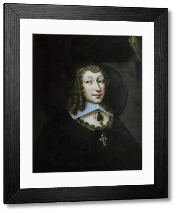 Framed Print : Christine Marie of France (1606-1663), Duchess of Savoy in widows dress, 1638-1640 Framed Print : Christine Marie of France (1606-1663), Duchess of Savoy in widows dress, 1638-1640