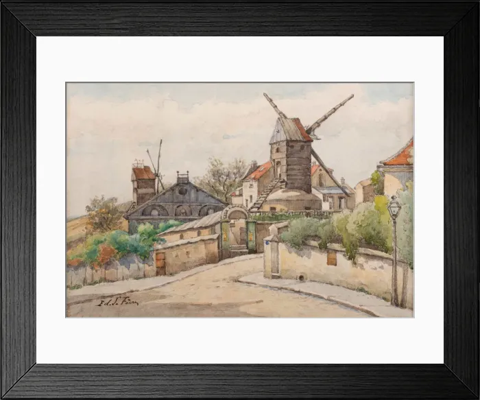 Framed Print : Le Moulin de la Galette, c. 1895. Creator: Lefevre, Edouard (1842-1923) Framed Print : Le Moulin de la Galette, c. 1895. Creator: Lefevre, Edouard (1842-1923)