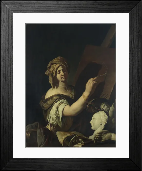 Framed Print : Allegory of Painting. Creator: Carpioni, Giulio (1613-1678) Framed Print : Allegory of Painting. Creator: Carpioni, Giulio (1613-1678)