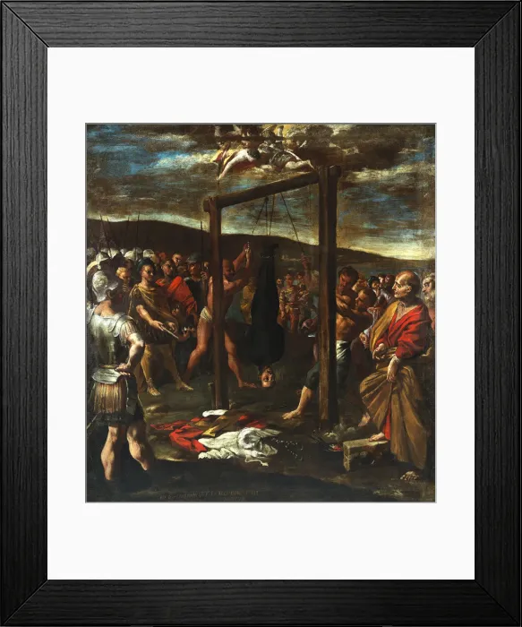 Framed Print : The Martyrdom of Saint Joseph the Presbyter, ca 1640-1645. Creator: Lanfranco, Giovanni Framed Print : The Martyrdom of Saint Joseph the Presbyter, ca 1640-1645. Creator: Lanfranco, Giovanni
