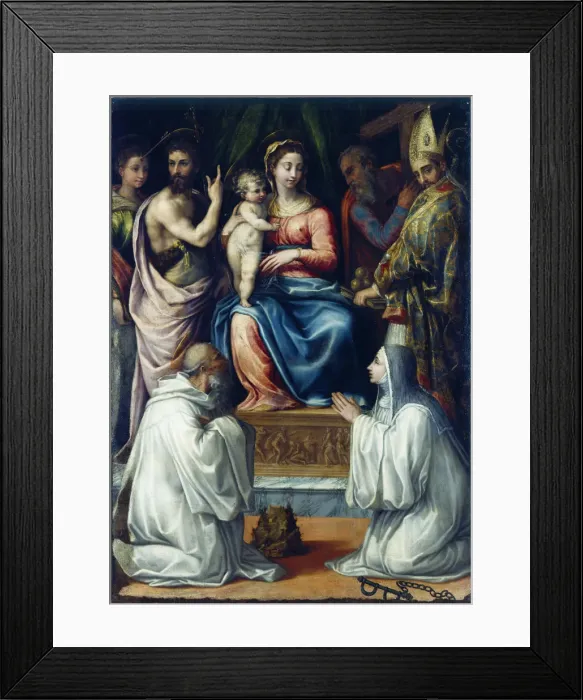 Framed Print : The Virgin with Saints Christina of Bolsena, John the Baptist, Philip, Nicholas…, 1540 Framed Print : The Virgin with Saints Christina of Bolsena, John the Baptist, Philip, Nicholas…, 1540