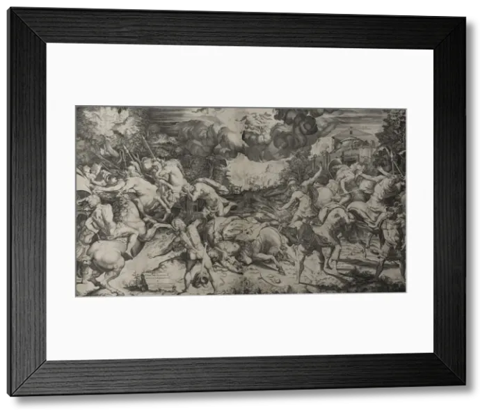 Framed Print : The Conversion of Saint Paul, 1545. Creator: Salviati (Rossi), Francesco (1510-1563) Framed Print : The Conversion of Saint Paul, 1545. Creator: Salviati (Rossi), Francesco (1510-1563)