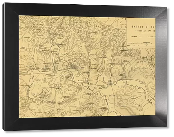 Map of the Battle of Sedan, 1 September 1870, (c1872). Creator: R. Walker