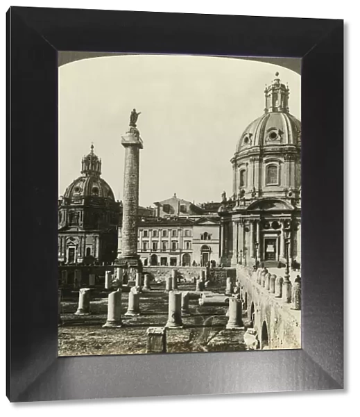 Trajans Forum and Column (147 feet high), (N. W. ), Rome, Italy, c1909. Creator: Unknown