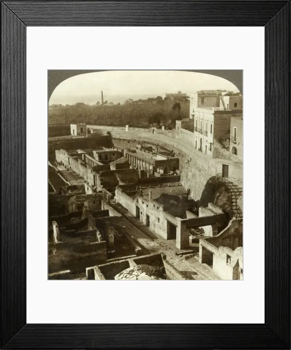 Framed Print : Ruins of Herculaneum, (W. ), uncovered after 17 centuries burial, Italy, c1909. Creator: Unknown Framed Print : Ruins of Herculaneum, (W. ), uncovered after 17 centuries burial, Italy, c1909. Creator: Unknown