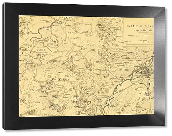 Map of the Battle of Vionville, 16 August 1870, (c1872). Creator: R. Walker
