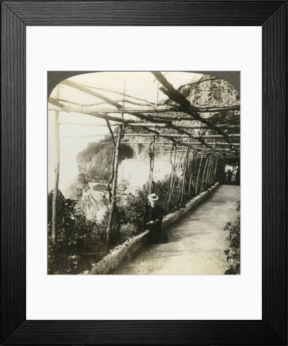 Framed Print : Capuchin convent (hotel) and cliffs at Amalfi (W. ), Italy, c1909. Creator: Unknown