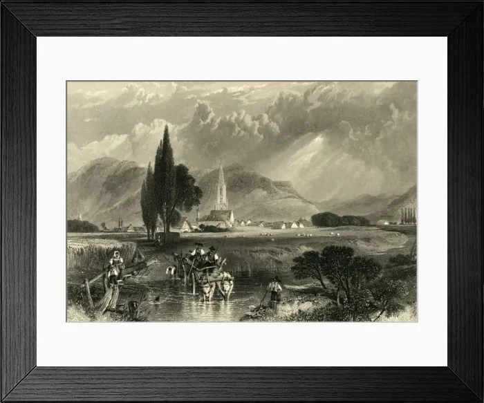 Framed Print : Freiburg, c1872. Creator: A Willmore Framed Print : Freiburg, c1872. Creator: A Willmore