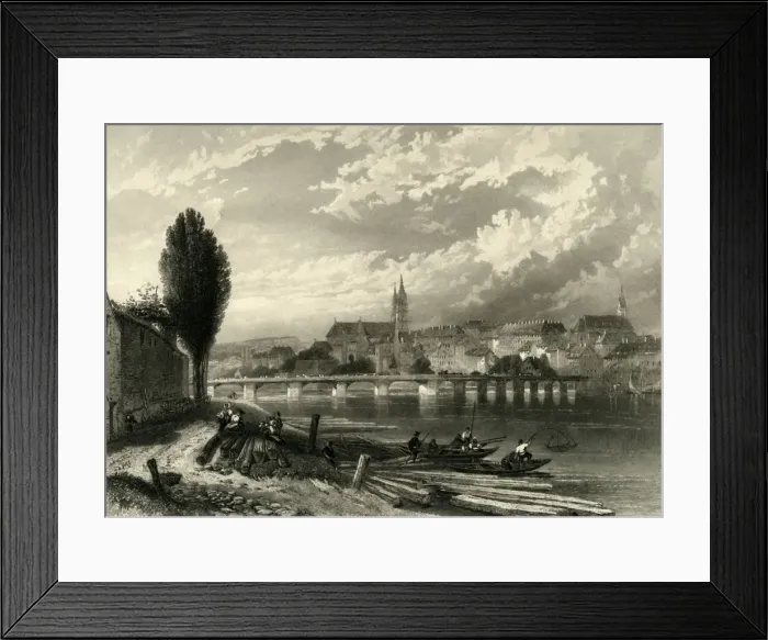 Framed Print : Basle, c1872. Creator: E I Roberts Framed Print : Basle, c1872. Creator: E I Roberts