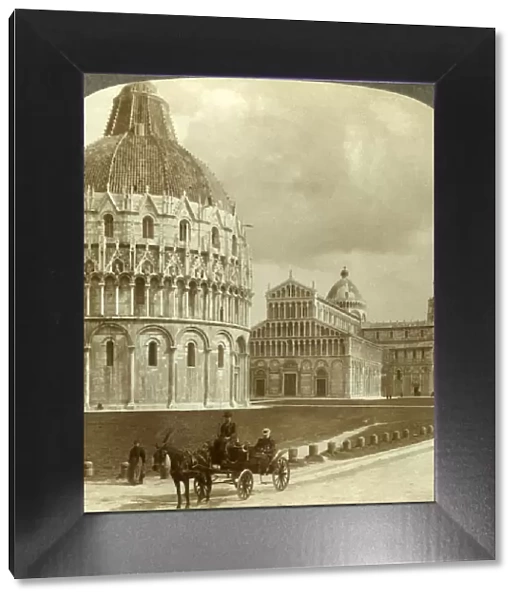 Three architectural gems - Baptistery, Cathedral and Campanile, (W. ), Pisa, Italy, c1909