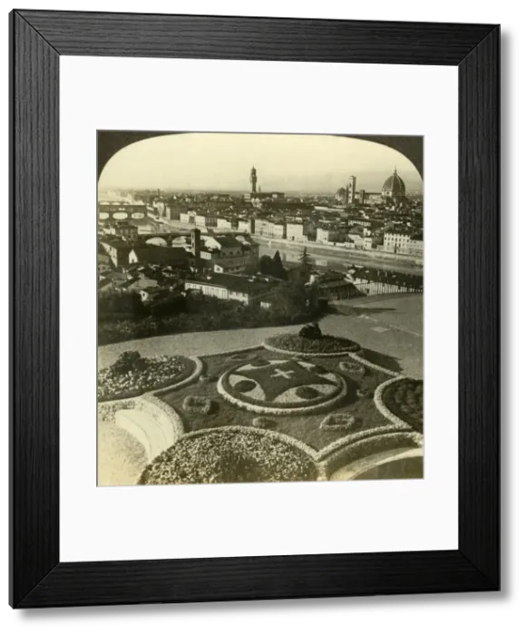 Framed Print : Florence and the Arno northwest from San Miniato, Italy, c1909. Creator: Unknown Framed Print : Florence and the Arno northwest from San Miniato, Italy, c1909. Creator: Unknown