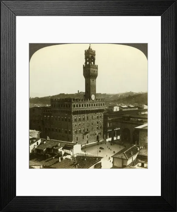 Framed Print : Palazzo Vecchio and Piazza della Signoria, (S. E). Florence, Italy, c1909. Creator: Unknown Framed Print : Palazzo Vecchio and Piazza della Signoria, (S. E). Florence, Italy, c1909. Creator: Unknown