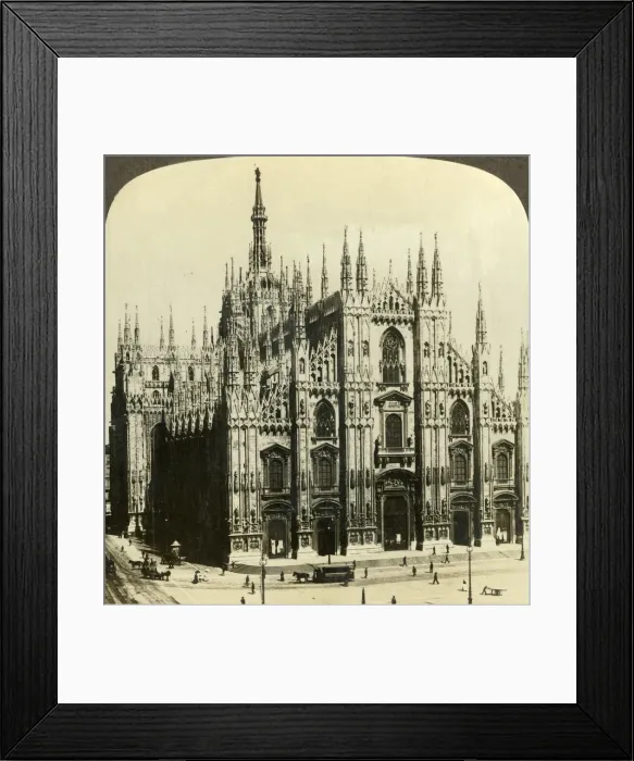 Framed Print : Milans Cathedral, one of the finest temples on earth, Italy, c1909. Creator: Unknown Framed Print : Milans Cathedral, one of the finest temples on earth, Italy, c1909. Creator: Unknown