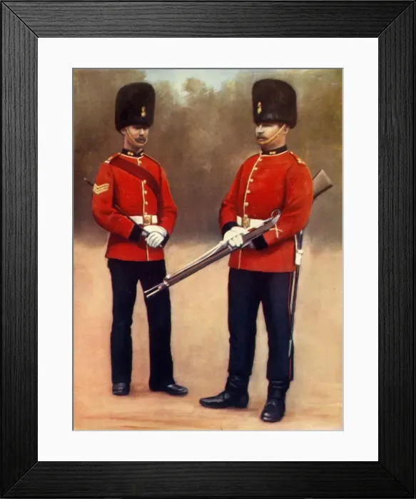 Framed Print : Sergeant and Private of the Dubin Fusiliers, 1900. Creator: Gregory & Co Framed Print : Sergeant and Private of the Dubin Fusiliers, 1900. Creator: Gregory & Co