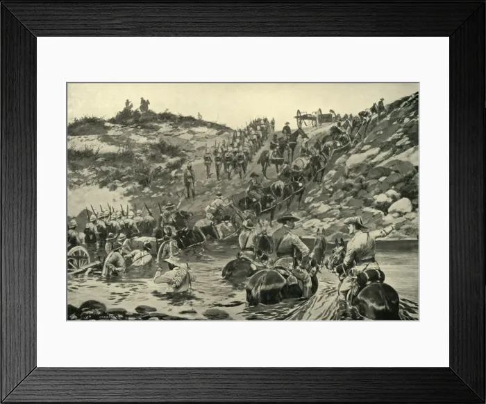 Framed Print : From Frere to Chieveley - Difficultues of Transport, 1900. Creator: Richard Caton Woodville II Framed Print : From Frere to Chieveley - Difficultues of Transport, 1900. Creator: Richard Caton Woodville II