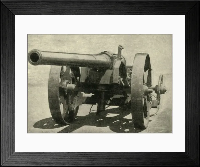 Framed Print : Types of Arms - 4. 7 Naval Gun on Carriage Improvised by Capt. Percy Scott of H. M Framed Print : Types of Arms - 4. 7 Naval Gun on Carriage Improvised by Capt. Percy Scott of H. M