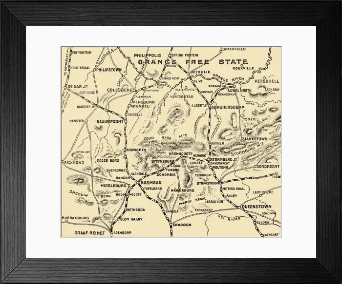 Framed Print : Movements of Gatacre and French, 1900. Creator: Unknown Framed Print : Movements of Gatacre and French, 1900. Creator: Unknown