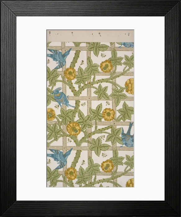 Framed Print : Trellis. Wallpaper, 1862. Creator: Morris, William (1834-1896) Framed Print : Trellis. Wallpaper, 1862. Creator: Morris, William (1834-1896)