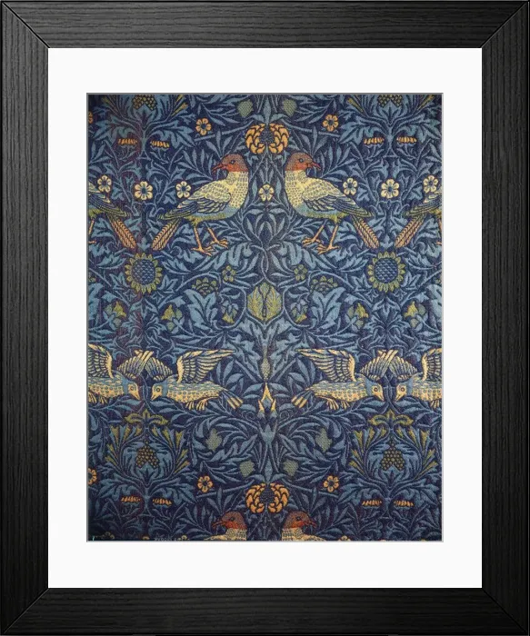 Framed Print : Birds. Decorative fabric, 1878. Creator: Morris, William (1834-1896) Framed Print : Birds. Decorative fabric, 1878. Creator: Morris, William (1834-1896)