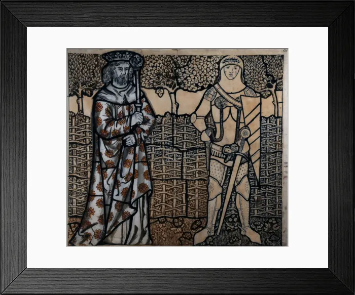 Framed Print : King Arthur and Sir Lancelot, 1862. Creator: Morris, William (1834-1896) Framed Print : King Arthur and Sir Lancelot, 1862. Creator: Morris, William (1834-1896)