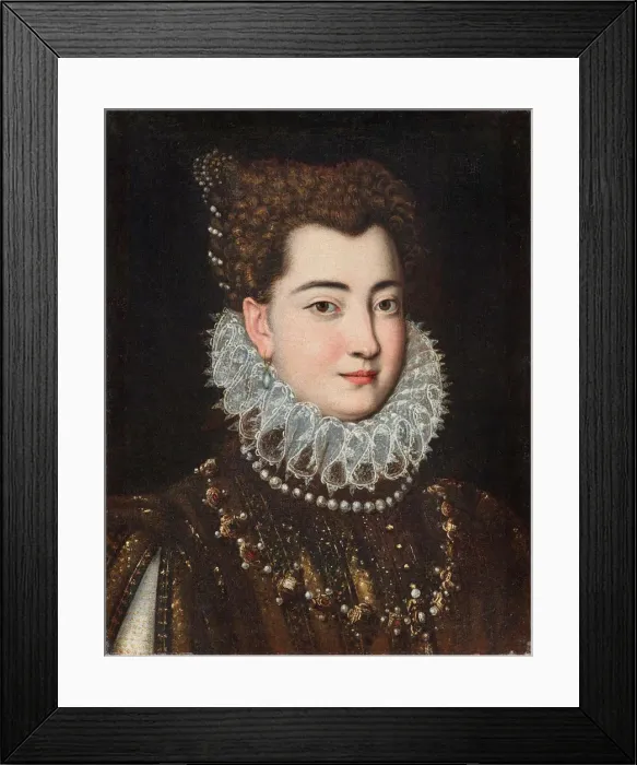 Framed Print : Portrait of Clelia Farnese (1552-1613), Second half of the16th cen Creator: Pulzone Framed Print : Portrait of Clelia Farnese (1552-1613), Second half of the16th cen Creator: Pulzone