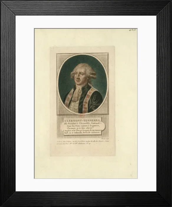 Framed Print : Portrait of Stanislas Marie Adelaide, Comte de Clermont-Tonnerre (1757-1792), c Framed Print : Portrait of Stanislas Marie Adelaide, Comte de Clermont-Tonnerre (1757-1792), c