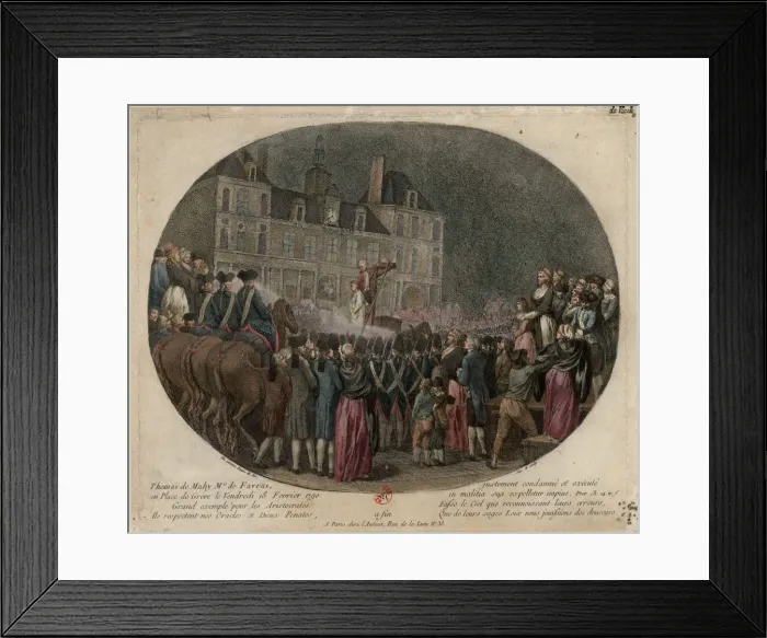 Framed Print : The Execution of Thomas de Mahy, Marquis de Favras (1744-1790), February 18, 1790, 1790 Framed Print : The Execution of Thomas de Mahy, Marquis de Favras (1744-1790), February 18, 1790, 1790